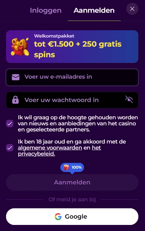 NoodleSpin Casino registratie
